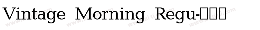 Vintage Morning Regu字体转换